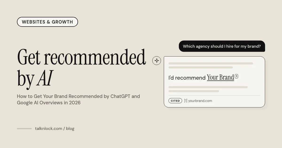 Featured graphic: How to Get Your Brand Recommended by ChatGPT and Google AI Overviews in 2026