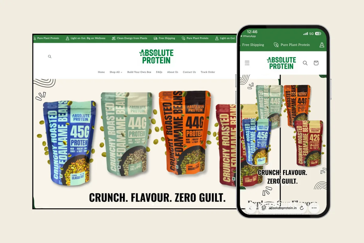 Absolute Protein: Website design & development