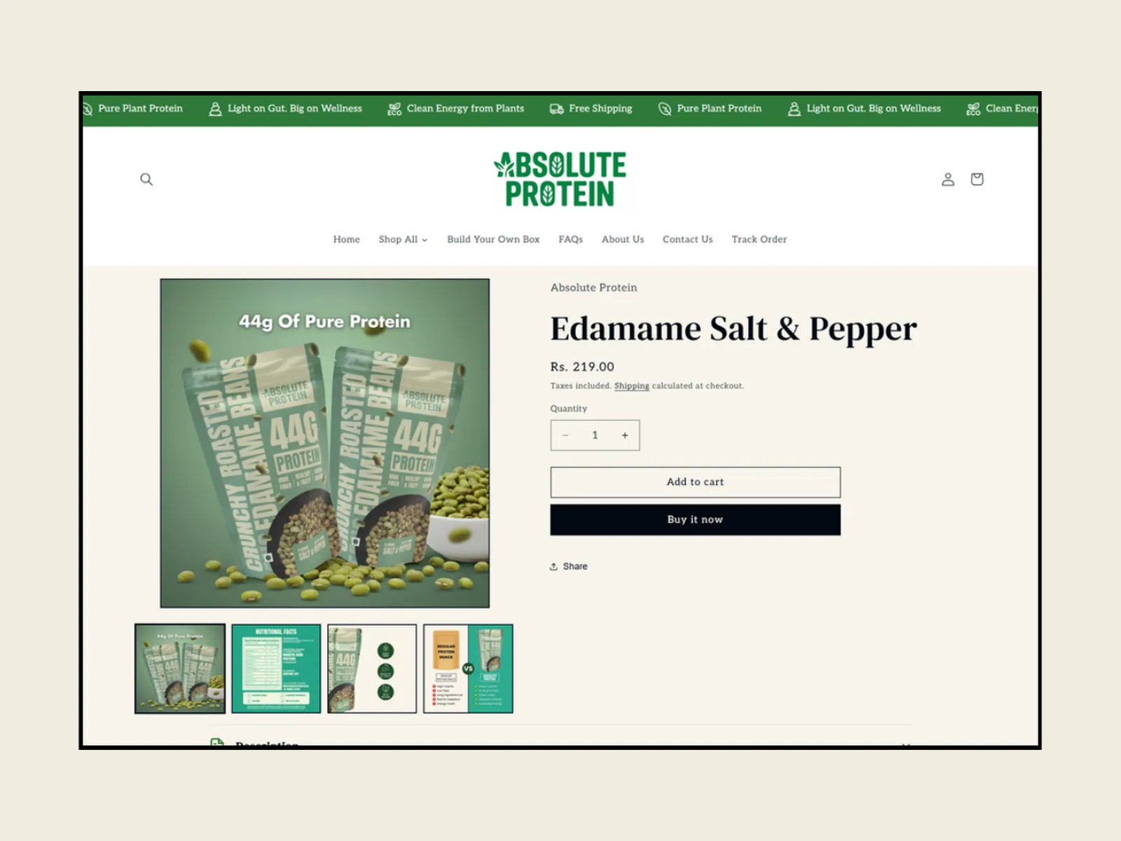 Absolute Protein: Product page: Edamame Salt & Pepper · product photography by Talknlock