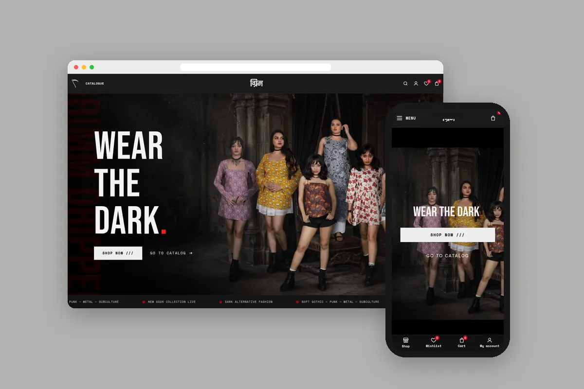 Grimm Dripper: Website design & development