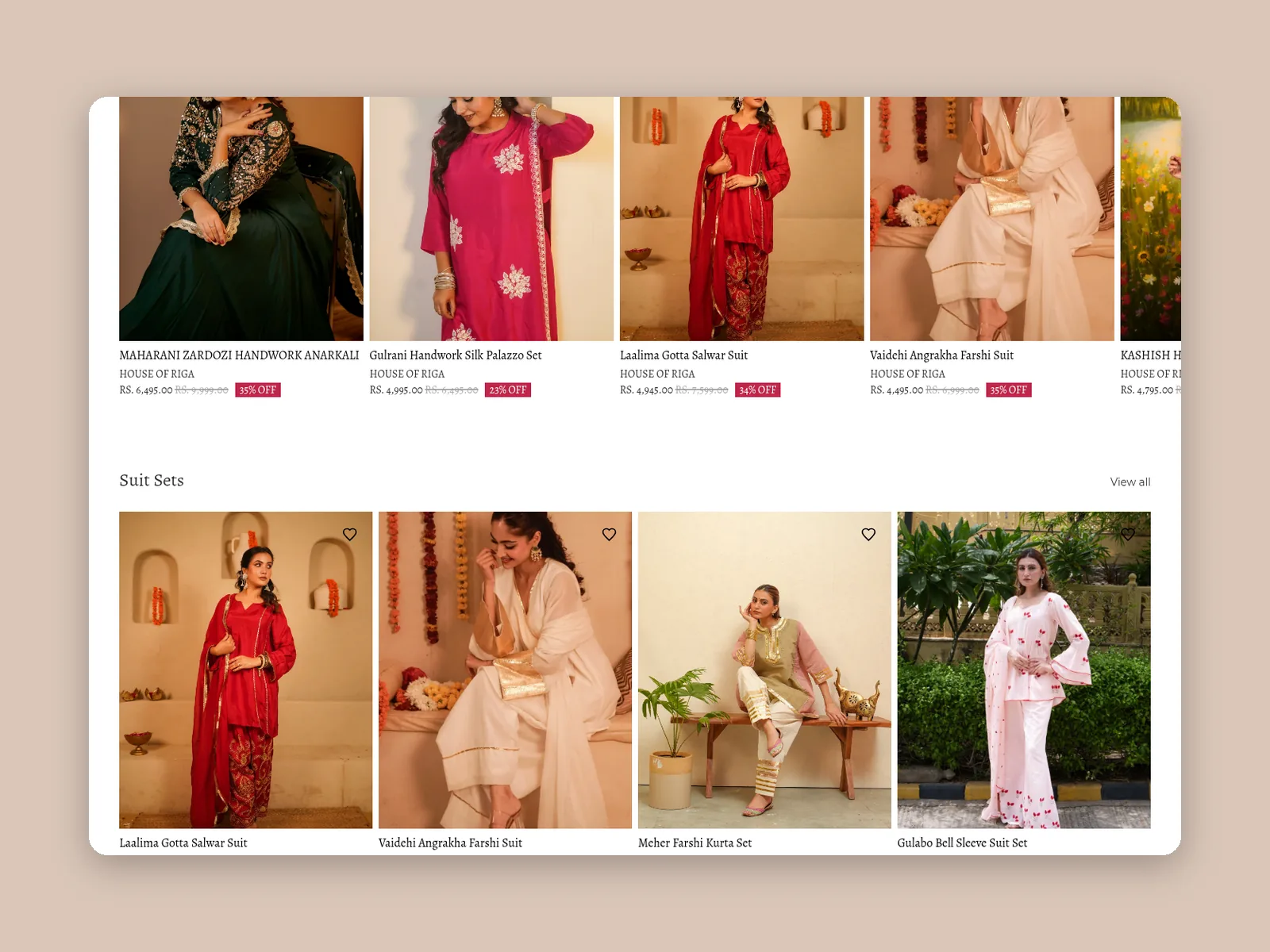 House of Riga: Homepage feature, close-up · product photography by Talknlock