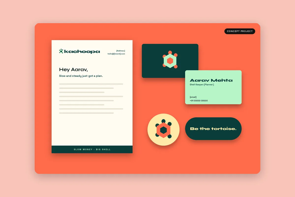 Kachoopa Wealth: Brand assets system (concept)