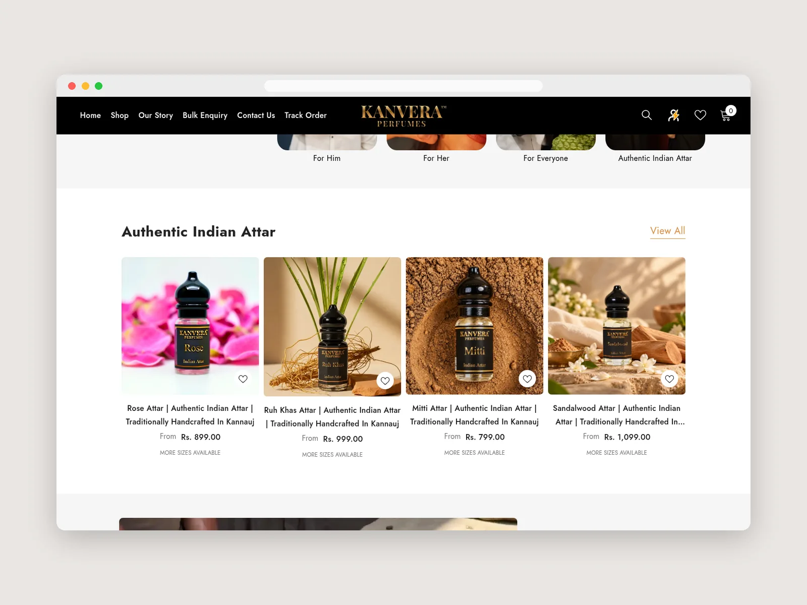Kanvera Perfumes: Shop by category and authentic attar bestsellers · product photography by Talknlock