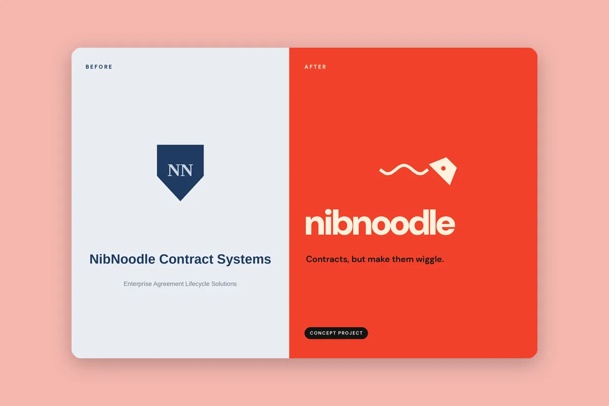 Nibnoodle: Rebrand (before / after) (concept)
