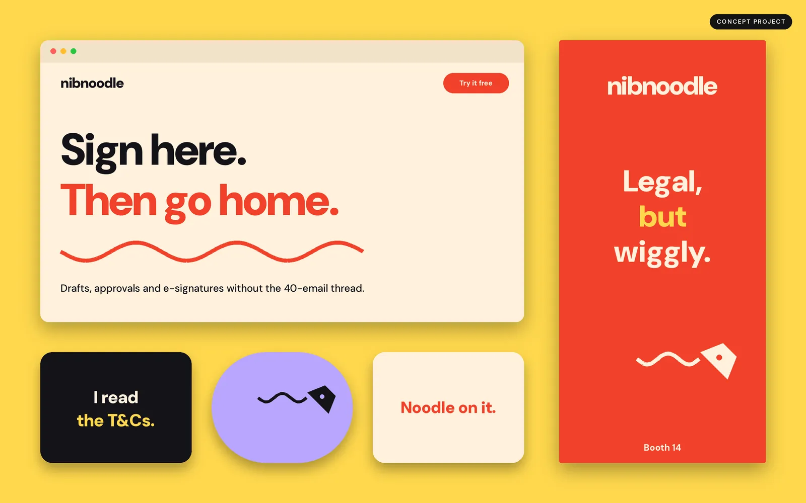 Nibnoodle concept: rebrand (before / after), image 3 of 3