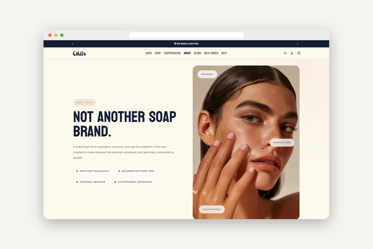 Ohlir: Website design & development
