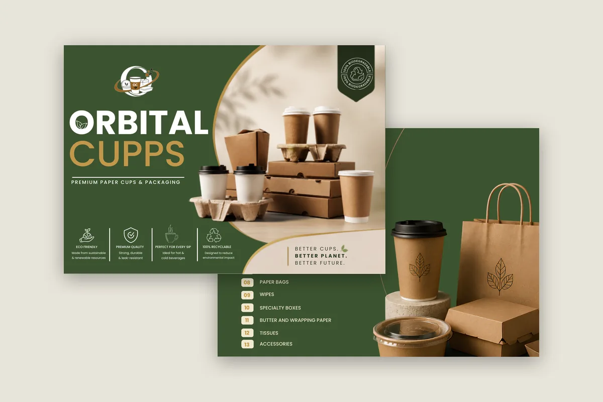 Orbital Cupps: Logo, brand kit & brochure