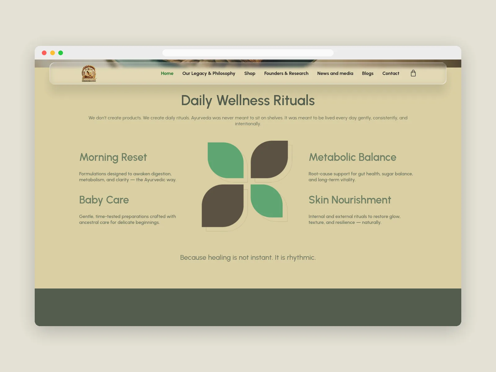 Reverse Veda: “Daily Wellness Rituals” shop-by-need