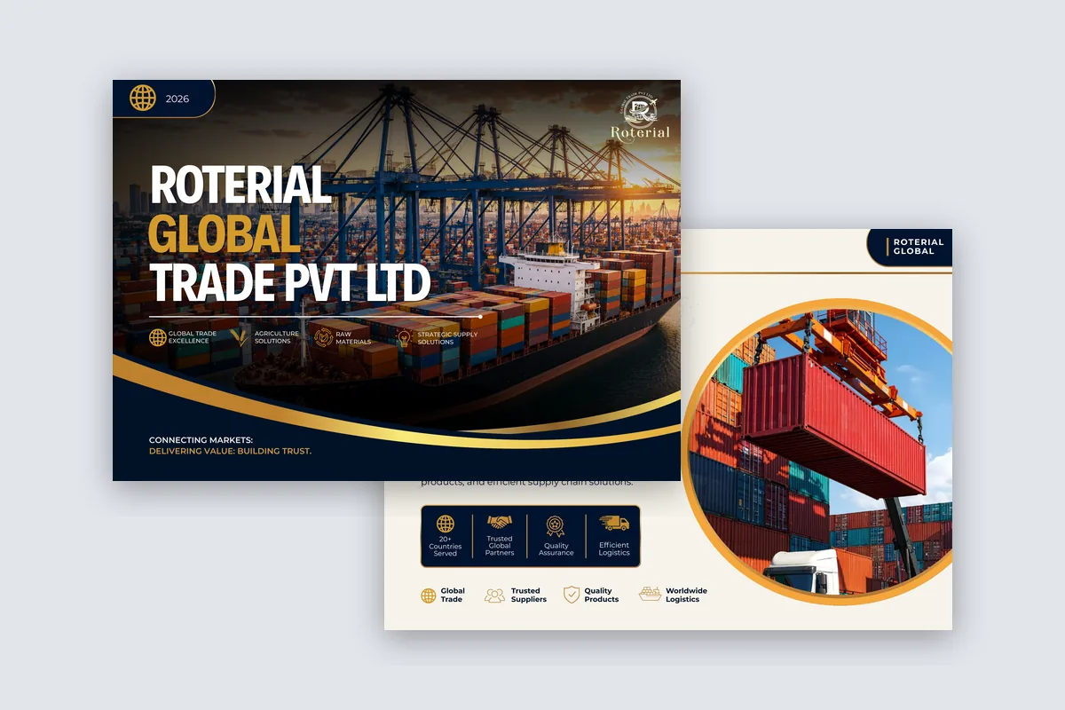 Roterial Global: Print-ready brochure design