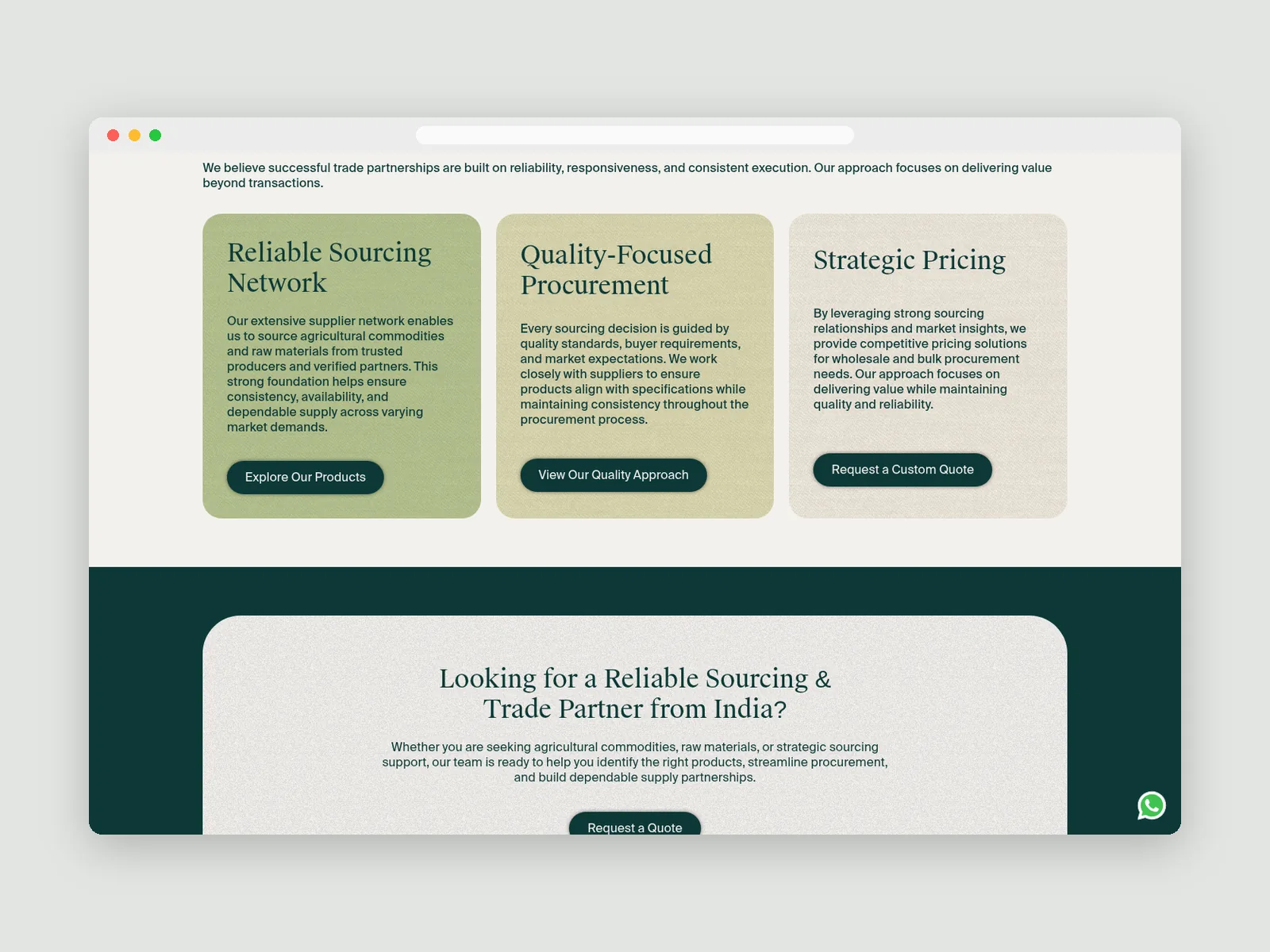 Roterial Global Trades: Competitive advantages