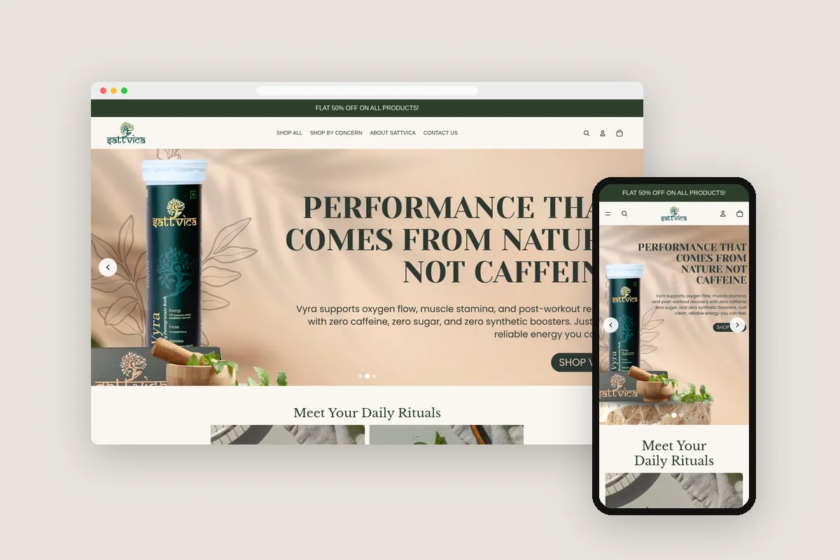 Sattvica: Website design & development