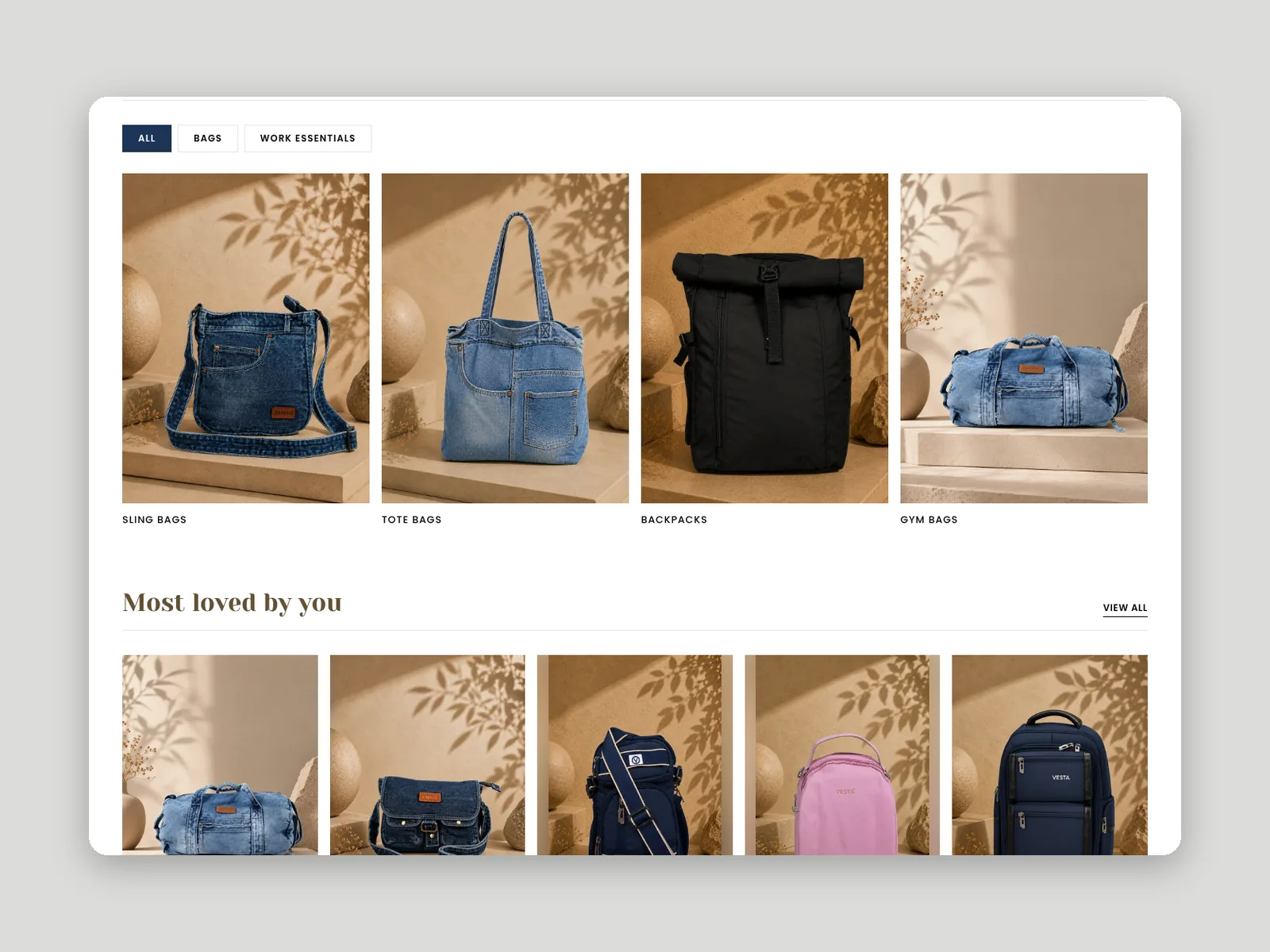 The Bag Central: Homepage feature, close-up