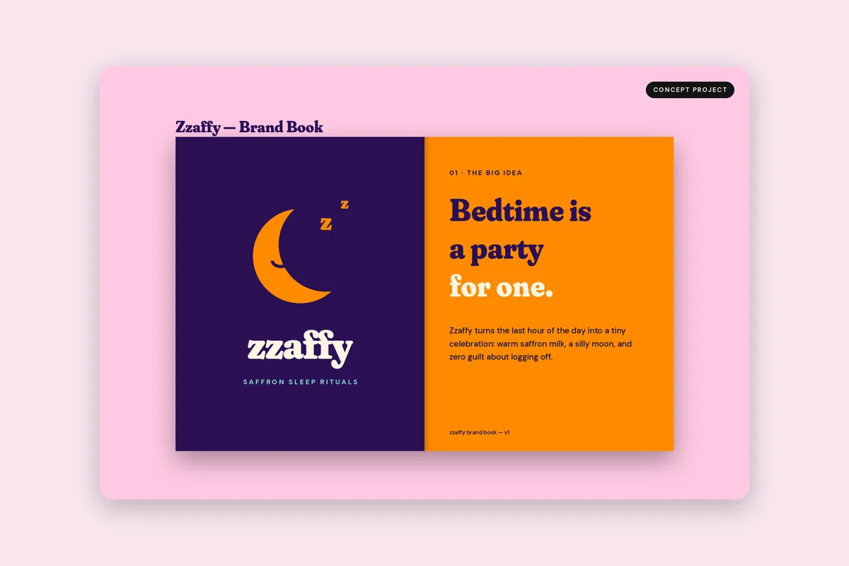 Zzaffy: Brand book & guidelines (concept)